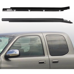 JDMON 2PCS Door Window Moulding Weatherstrip Compatible with Toyota Tundra 2000-2006, Outer Outside Weather Stripping Trim Seal Belt Replacement for 75740-0C022 75730-0C022