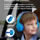 Belkin SoundForm Mini - Wireless Bluetooth Kids Headphones, 30H Battery, 85dB Safe Volume Limit, Built-in Microphone - Toddler On-Ear Earphones for iPhone, iPad - Ideal for School - Blue w/Case