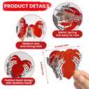 YUEELI 4 Pack Heart Hair Clips for Women, Skeleton Hand Heart Hair Claw Clips, Halloween Hair Claw Clips for Girls Women, Cute Acrylic Valentine's Day Hair Accessories for Thick Hair Thin Hair