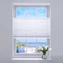 SUNFREE Top Down Bottom Up Cellular Blinds,Cellular Shades Blackout, Honeycomb Window Shade for Windows, 35" W x 64" H, White(Light Filtering)