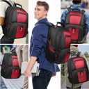 Travel Backpack for Men, 17.3 Inch Large Laptop Backpacks for Women, Large Capacity Laptop Computer College Backpack TSA Airline Approved Business Bag, Red
