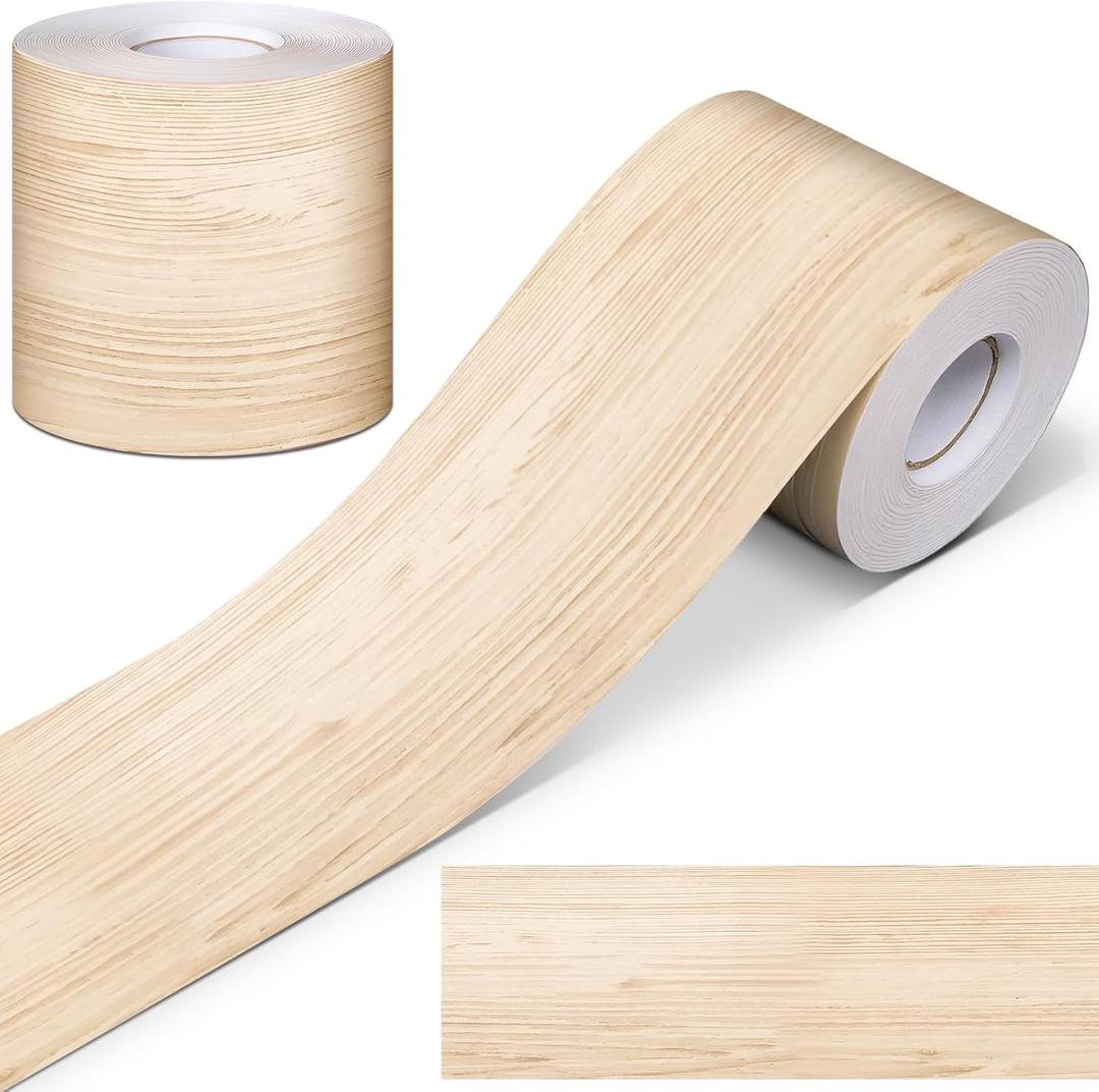 Zonon 65 Feet Wood Bulletin Board Border, 1 Roll Straight Trim, 7.87"L x 2.99"W