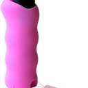 Knockout Pepper Spray - Wavy Silicone Case Design - Portable Pepper Spray w/Invisible UV Dye - Stylish & Functional - Glow in The Dark Top - Includes Matching Lanyard