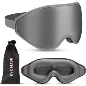 100% Blackout Sleep Mask for Women and Men, Contoured Nose Design