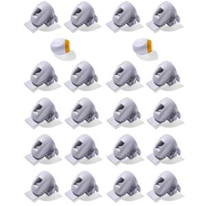 Safety 1st Adhesive Magnetic Cabinet Locks, Includes 20 Child Locks for Cabinets & Drawers, 2 Keys, White