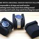 5 Slots Watch travel case, men's watch storage box organizer, watch case holder with flexible foam inserts fit up to 60 mm watch