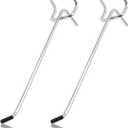 50 Pcs 6 Length Metal Pegboard Hooks with Rubber Tipped, Peg Hooks Peg Board Assorories for Peg Boards Shelving Hooks