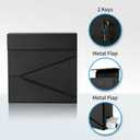 Wall-Mount Mailbox for House Outside, Security Key Drop Box with Lock and Keys, Steel Metal Mail Box with Newspaper Compartment, 14.57 x 14.57 x 4.33 Inch, Black, MD021 X-Large