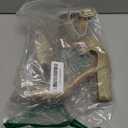 IDIFU Women's Candie-MI Peep Toe Low Block Heels Sandals Ankle Strap Comfy Chunky Wedding Dress Shoes (6.5, Gold Glitter)