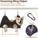 niffgaff Dog Grooming Table with Arm, Hammock & Nooses, 30" H Foldable Heavy Duty Pet Grooming Station, 35.5" L23.6" W Non-Slip Waterproof Tabletop, 33.5" Height Adjustable Stainless H-Frame Arm