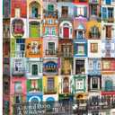 Colorful Doors and Window Jigsaw Puzzles for Adults 1000 Pieces, Vintage Jigsaw Puzzle, Funny Art Puzzles for Adults as Family Game Home Decor