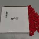 Zeyune 100 Pcs Red Heart Beads Love Heart Bead Velvet Cute Flocking Spacer Bead Ornament Red Pendant for DIY Craft Women Jewelry Making Bracelets Accessories Valentine's Day Decor Valentine Beads Bulk