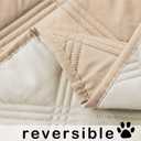 fuguitex Waterproof Dog Blanket, Pet Friendly Reversible Throw Essential for Small Dogs, Tear Resistant Leakproof Washable Couch Cushion Bed Protector Cover for Indoor Furniture30"*70",Beige+Cream