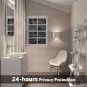 LEMON CLOUD Total Blackout Window Film Privacy Static Cling Frosted Black Window Covering 100% Opaque Film Tint Darkening Removable Film for High Privacy(Blackout Tulip Design,17.5 x118.1 inches)