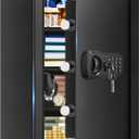 5.2 Cuft Large Home Safes Fire Waterproof, Fireproof Safe Box for Home with Programmable Keypad, Spare Keys and 3 Removable Shelves, Anti-Theft Security Fireproof Document Safe for Money Valuables
