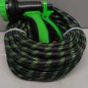 50ft Lightweight Flexible Garden Hose, Non-Expandable Water Hose with 10-Function Spray Nozzle for Yard,Outdoors,RV