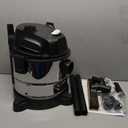 Amazon Basics Wet Dry Shop Vacuum Cleaner, 4 Gallon, 3 HP Stainless Steel, Grey/Black