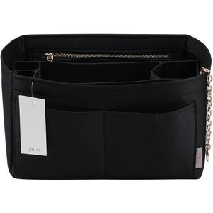 Purse Organizer Insert, Felt Purse Organizer with Zipper and Sewn Bottom Insert, Fit Speedy Neverfull Graceful,6 Sizes