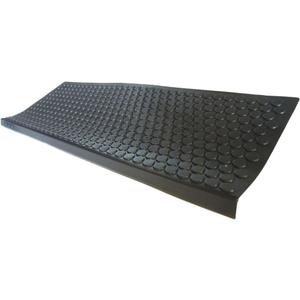 Rubber-Cal "Coin-Grip Non-Slip Rubber Tread Stair Mats 6 Count (Pack of 1), Black, 9.75" x 29.75" (10-104-009)