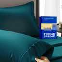 Thread Spread 100% Egyptian Cotton King Size Pillow Cases Set of 2 - Luxury 1000 Series Paradise Collection Pillow Cases King Size (Teal), Soft Cooling Hotel Egyptian Cotton Pillowcases
