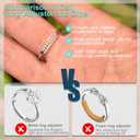 4 x Ring Size Adjuster for Loose Rings,12 Pack-6 Sizes Ring Guards Fitter Resizer,Invisible Coil Wrap Ring Tightener for Women & Men, Spacers Inserts Make Rings Smaller Without Resizing (Clear)
