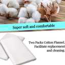 2 Pcs Organic Cotton Flannel for Castor Oil Pack Wrap, Reusable Castor Oil Compress for Stomach, Abdomen, Joints & Other Areas