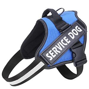 MUMUPET Service Dog Harness with 3M Reflective Safety, Easy Adjust & No-Pull Design - Breathable Nylon Handle XS