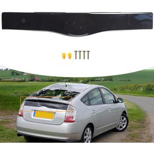 Rear Tailgate Cover Liftgate Garnish Trim Bright Black Replacement for 2004-2009 Prius 76801-47060-C0 76801-47040-C0