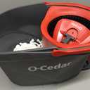 O-Cedar EasyWring Microfiber Spin Mop, Bucket Floor Cleaning System, Red, Gray, Standard