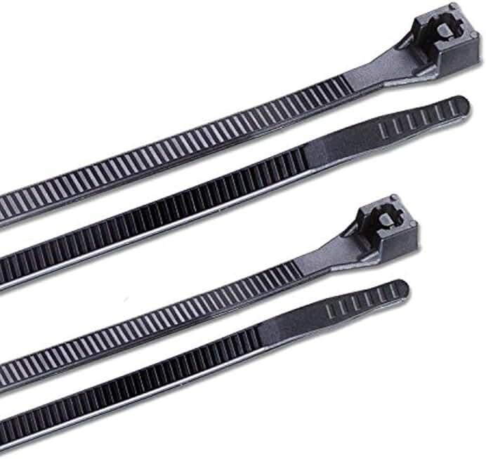 Gardner Bender 10097UVL Nylon Cable Tie Assortment, 4 in. & 8 in., Black 2 Pack