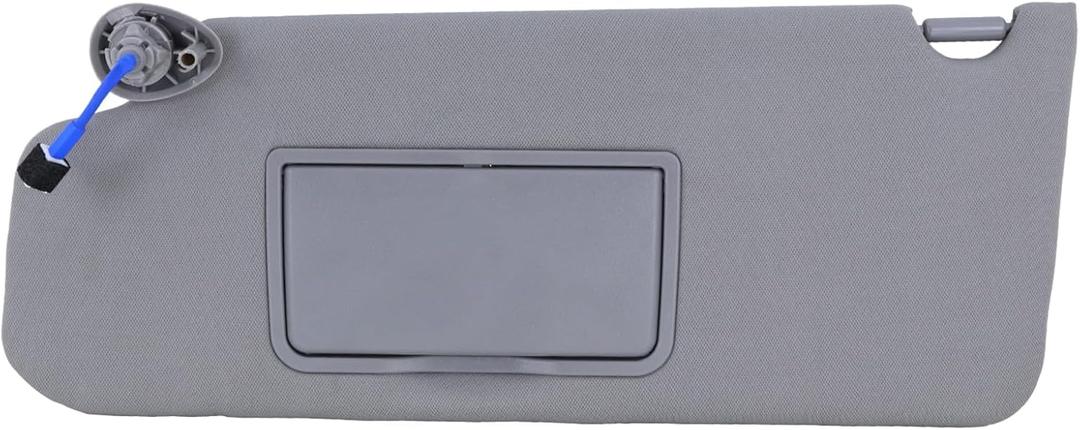 Left Drvier Side Sun Visor with Light Fits for 2009 2010 2011 2012 2013 2014 2015 Honda Pilot Replaces# 83280-SZA-A01ZA (Gray)