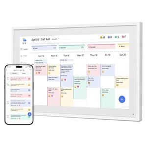 Dragon Touch 15.6" Digital Calendar Chore Chart – 1080P Full HD Interactive Touchscreen, Smart Family Planner, Hearth Display Digital Calendar Wall & Desk Mountable for Seamless Scheduling