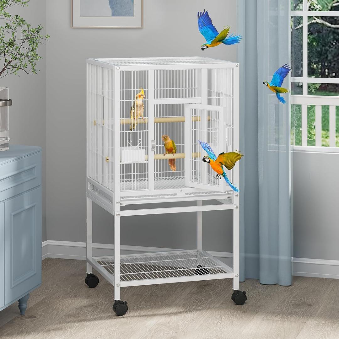 YITAHOME 41 inches Metal Bird Cage for Parakeets