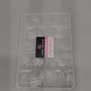 UNA GELLA Almond Nail Tips, 216pcs Pointed Almond Gel Nail Tips Pre-shape Half Matte Full Cover Clear Acrylic Soft Gel Fake Nails for Nail Extension Nail Art 12 Sizes