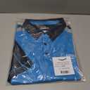 LULY YANG DSP Men's Active Polo - Short Sleeve (Blue, XXL)