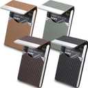 Eaasty 4 Pcs PU Leather Business Card Holder Case with Magnetic Clasp Pocket RFID Blocking Metal Business Card Holder Wallet Organizer(Multicolor,Classic Style)