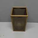 HD Metal Candle holder W/Glass 10 inch