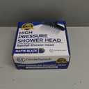 High Pressure Shower Head  AntiClogging Silicone Nozzles  2.5 GPM Removable Restrictor  Easy to Clean Adjustable Replacement  easy to install with Plumbers Tape  6 inch  Matte Black Finish