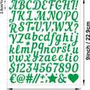 5 Sheets Letter Stickers, 440 Alphabet Sticker,1 inch Vinyl Self-Adhesive Sticker Letters, Black Alphabets ABC Stickers, for DIY Mailbox House Numbers, Embellishments & Decorations Multicolor