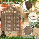 15.7x11.8'' Wooden Christmas Countdown Advent Calendar Farmhouse Christmas Calendar, Xmas Wooden Hanging Decor for Wall, Xmas Wall Decoration for Bedroom Gifts(Retro)