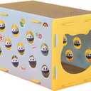 Cat House for Indoor Cats 3 in 1 Scratch Resistant Sisal Cave Bed with Tunnel Enclosed Design with Fluffy Ball Hanging for Multiple Pets Small Aminal Hideaway