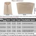 Lckaey Purse Organizer Insert for longchamp(Small) shor thandle Handbags Organizer 1012Beige-S