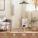 Clothes Steamer Stand Hanger with Steamer Ironing Glove for Steaming Clothes, Handheld Garment Steamer Rack with Grey Mini Handhelded Ironing Pad Board