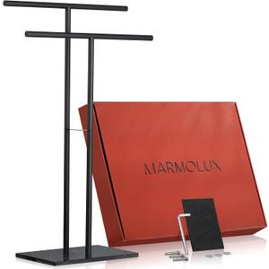 Towel Stand  Freestanding Towel Rack for Bedroom & Bathroom, Heavy-Duty Towel Drying Rack with Sturdy Base, Stylish Modern Free Standing for Spa & Home 1.6'x2.7'x0.7'
