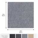 24 * 24in Peel and Stick Carpet Tiles, Self Adhesive Floor Squares with Extra Soft Pad, Easy Installation for Bedroom, Living Room, Office, Rental (30, Light Gray)