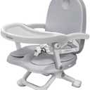 Yoleo Baby Booster Seat for Dining Table with Removable Tray & Cushion, 3in1 Portable Toddler Booster Seat, 4 Height Adjustable Travel High Chair for Babies and Toddlers