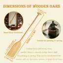 2 Pcs Wooden Oars,48'' Wooden Paddle Lightweight and Ergonomic Canoe Paddles,Solid Pine Boat Paddle for Water Sports,Kayaking,Rowing, Family DIY Decoration,Outdoor Enthusiasts