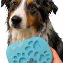 4 x Dog/Cat Curry Brush for Grooming - Tubby Potato - Removable Screen, Grooming Massage Bath Brush, Soft Shampoo Scrubber, Washing Scrub Comb with Silicone Bristles for Short & Long Hair Pets