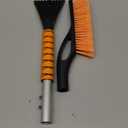 EcoNour 27" Aluminum Ice Scrapers for Car Windshield | Car Snow Scraper Window and Snow Brush with Ergonomic Foam Grip Winter Accessories (Orange)