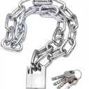 Security Chain Lock,Bike Chain Lock, Premium Case-Hardened Security Chain ,Cannot Be Cut with Bolt Cutters Or Hand Tools, Ideal for Motorcycles, Bike, Generator, Gates ,Outdoor Furniture